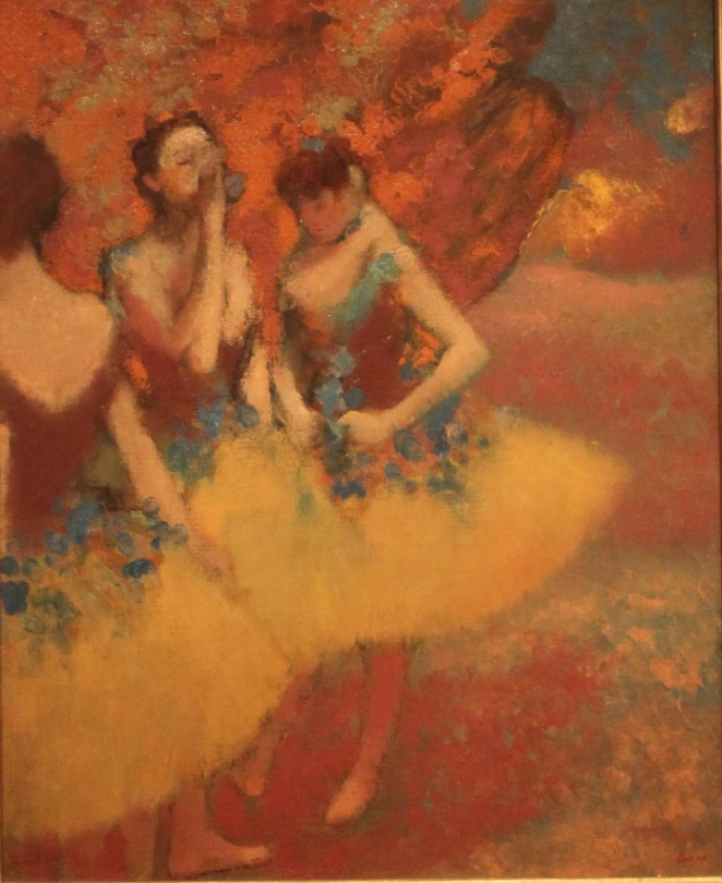 three_dancers_in_yellow_skirts_edgar_degas